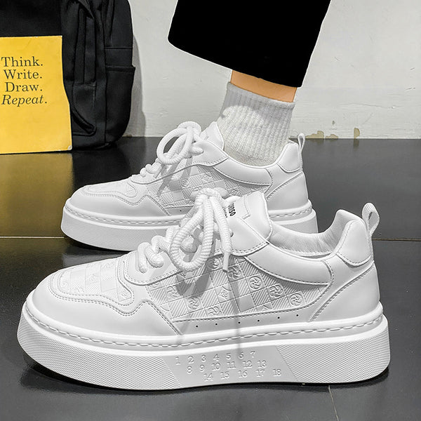 Tenis Blancos Casuales Elevadores de Altura para Hombre