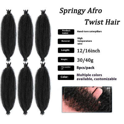 Peluca Crochet Afro Rizado con Cabello Sintético - Trenzas y Dreadlocks - Image 6