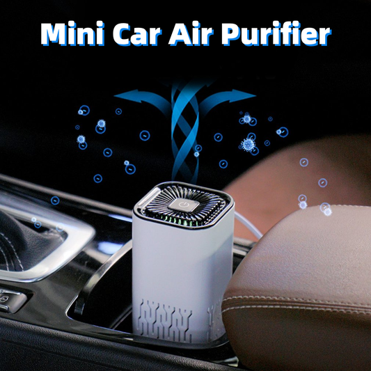 Purificador de Aire Portátil con Generador de Iones Negativos para Auto y Hogar