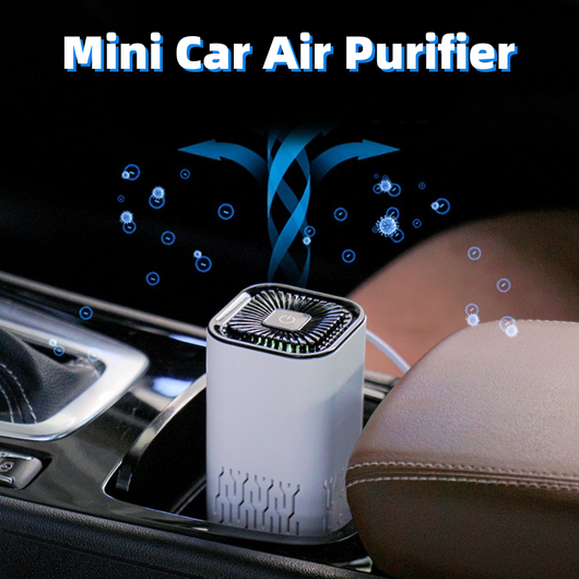 Purificador de Aire Portátil con Generador de Iones Negativos para Auto y Hogar