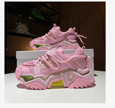 Zapatos Deportivos Papá con Suela Gruesa de Cuero - Image 12