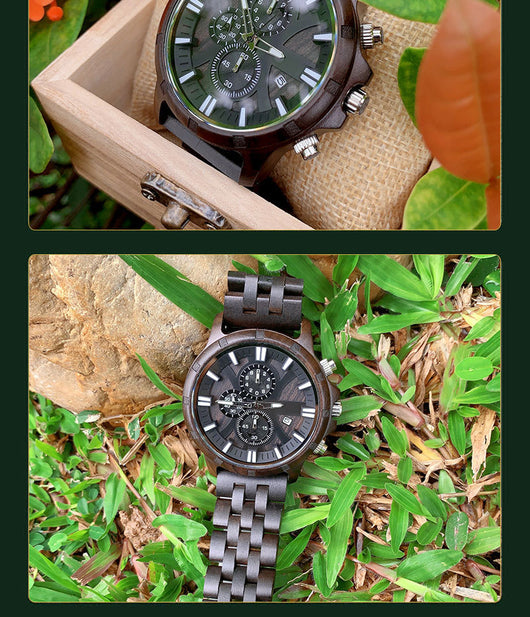 Reloj Minimalista de Madera Sándalo para Hombre - Image 2