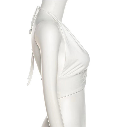 Chaleco Ajustado Escotado de Color Liso para Mujer - Image 18