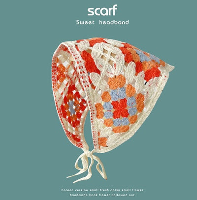 Pañuelo Triangular Tejido a Mano - Bandana Dulce para Mujer - Image 15