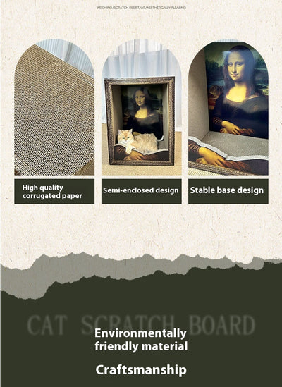 Marco Foto Gato Mona Lisa con Rascador Integrado - Image 15