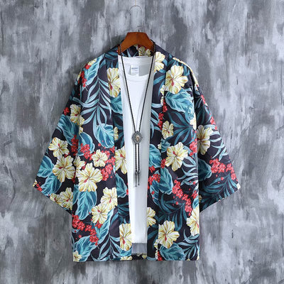 Kimono Estampado Holgado de Manga Tres Cuartos Unisex - Image 16