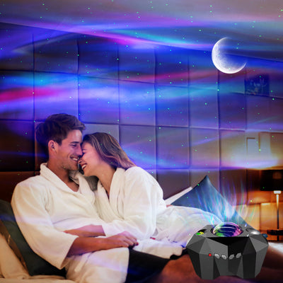 Lámpara Proyector de Olas y Estrellas con Música Bluetooth