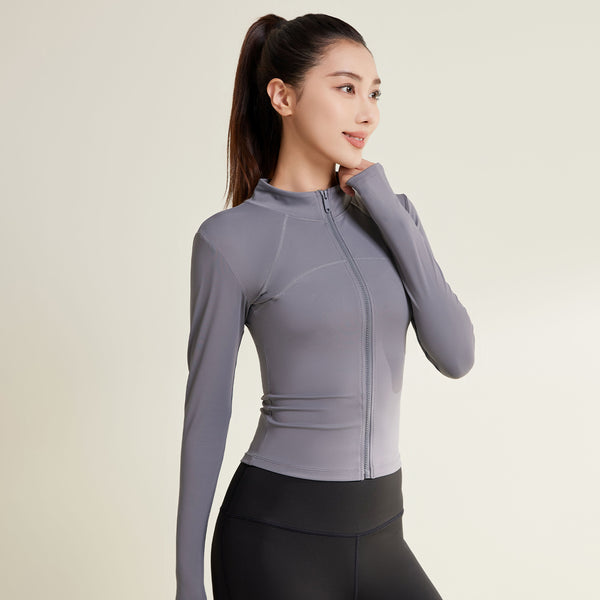 Chaqueta de Yoga Patchwork Transpirable y Resistente a los Rayos UV