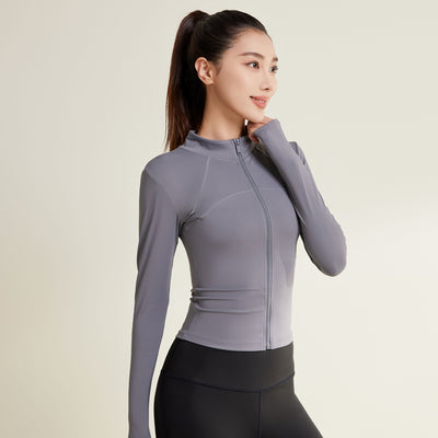 Chaqueta de Yoga Patchwork Transpirable y Resistente a los Rayos UV