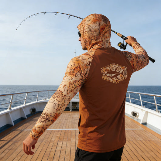 Camisa de Pesca UPF 50 Manga Larga Anti UV para Hombre