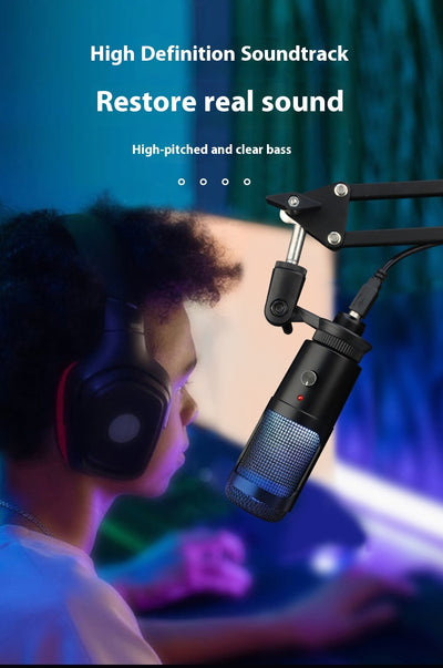 Micrófono Condensador RGB para Gaming, Streaming y Grabación Profesional - Image 10