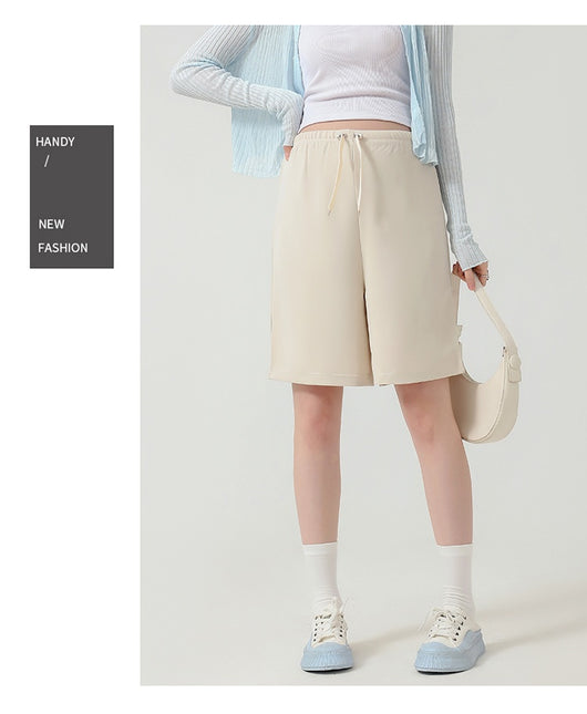 Shorts Premamá Cortos de Cintura Alta Pierna Ancha Verano Ligero - Image 19