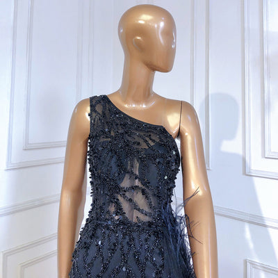 Vestido de Noche Elegante Corte Slim con Abertura Fishtail - Image 8