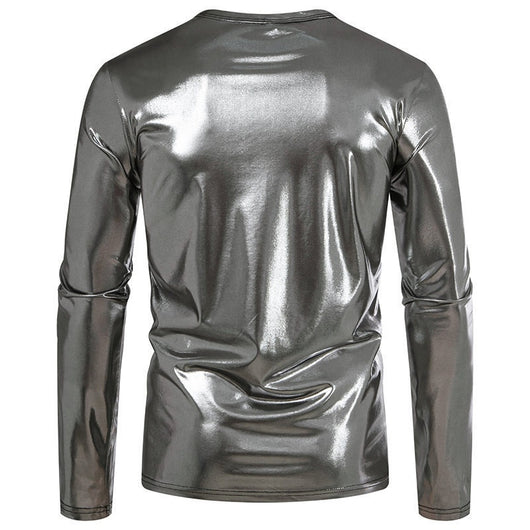 Camiseta de Manga Larga Brillante para Hombre - Base Layer de Moda - Image 11