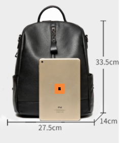 Mochila de Cuero con Textura - Gran Capacidad y Estilo Versátil - Image 8