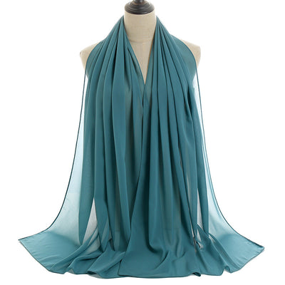 Hijab Chiffón Perlado Monocromático 70x180cm - Image 48