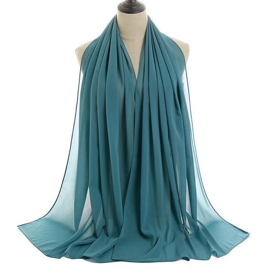 Hijab Chiffón Perlado Monocromático 70x180cm - Image 48
