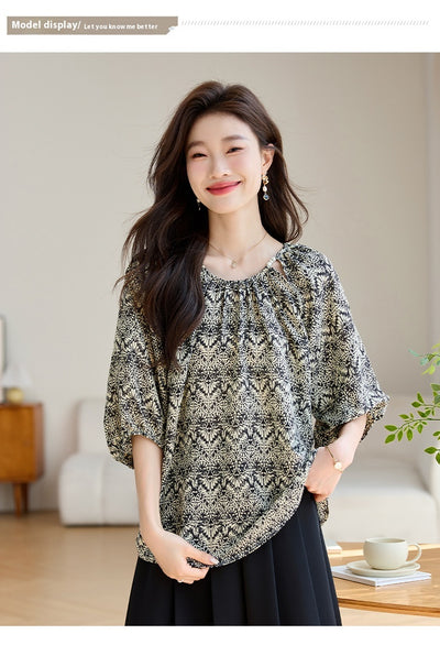 Blusa Suelta Reductora de Manga 3/4 para Mujer - Image 24