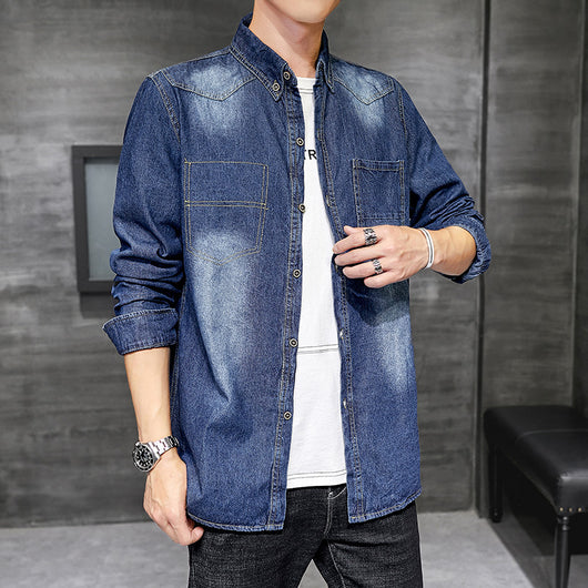 Chaqueta Denim Casual con Detalles de Herramientas - Estilo Moderno para Hombre - Image 10