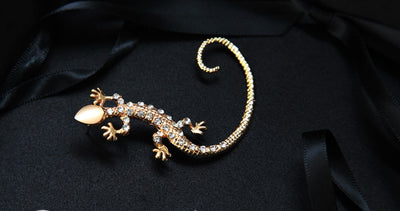 Aretes de Ópalo con Diseño de Lagartija Expresiva - Image 7