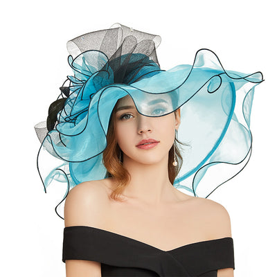 Sombrero de Ala Ancha en Organza - Elegancia y Protección - Image 17