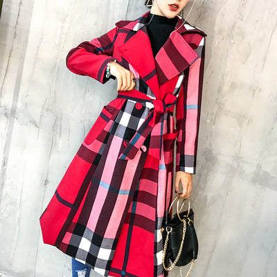 Chaqueta Retro de Solapa con Combinación de Colores - Estilo Temperamento Clásico - Image 2