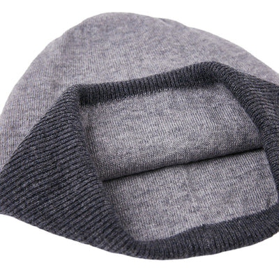 Gorro Tejido Minimalista para Hombre - Diseño Bordado con Letras, Cálido para Otoño e Invierno - Image 6