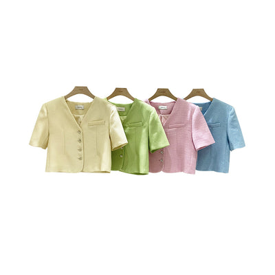 Abrigo Coreano Elegante de Solapa Única con Estampado Retro - Image 15