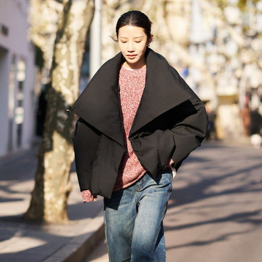 Chaqueta Acolchada Casual de Algodón para Mujer