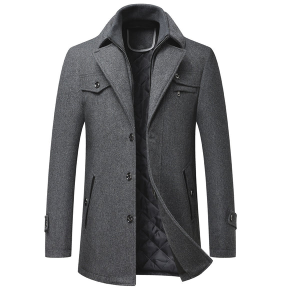 Abrigo de Lana Gruesa para Hombre - Elegancia y Calidez