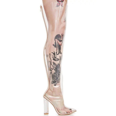 Botas Personalizadas de Caña Media con Tacón Cristal para Mujer - Image 6