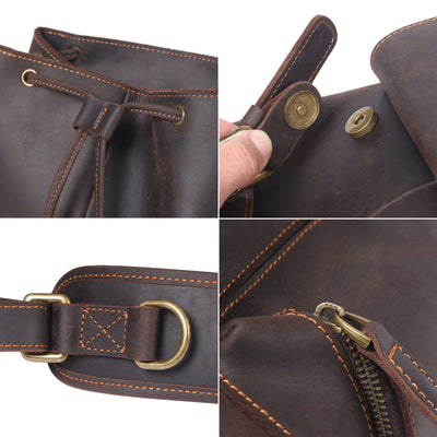 Mochila de Cuero Crazy Horse Estilo Retro para Hombre - Piel Vacuna Premium - Image 16