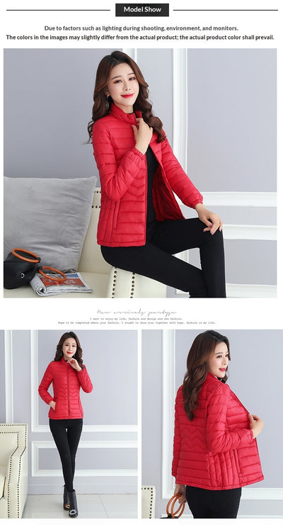 Abrigo Corto Slim Fit de Algodón Ligero para Mujer - Image 10