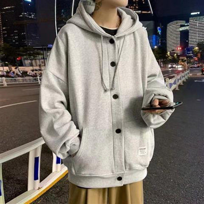 Cardigan Abrigo Hombre Otoño Invierno - Suéter Polar Holgado Talla Grande - Image 7