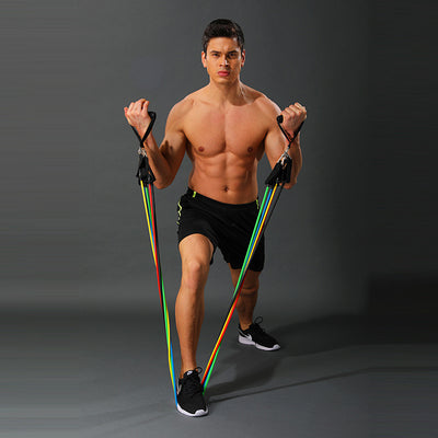 Set de 11 Piezas de Bandas Elásticas de Látex TPE para Fitness en Casa - Image 5