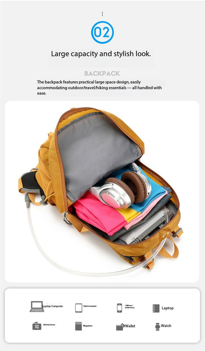 Mochila de Senderismo AZELA Gris - Mochila Multifuncional para Camping y Aventuras - Image 19
