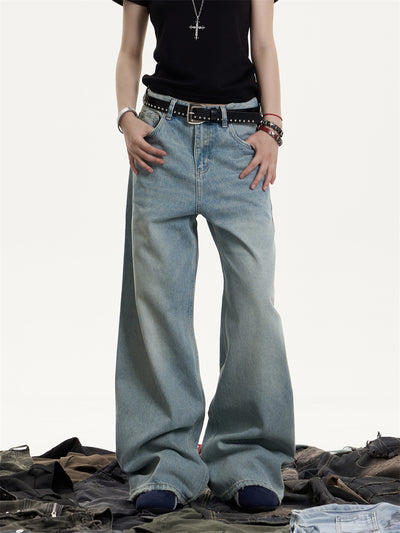 Jeans Rectos Holgados Vintage Desgastado para Mujer - Image 10