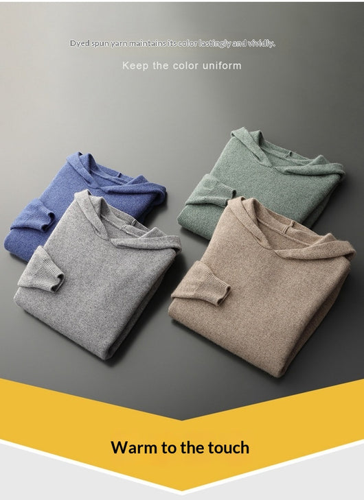 Sudadera con Capucha de Cachemira Tejida para Hombre - Image 14