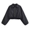 Chaqueta Minimalista Otoñal con Cuello Solapa y Falda Integrada