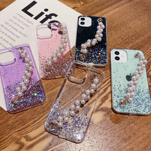 Funda Protectora para Celular con Brillo y Cuentas de Resina Epoxi - Image 14