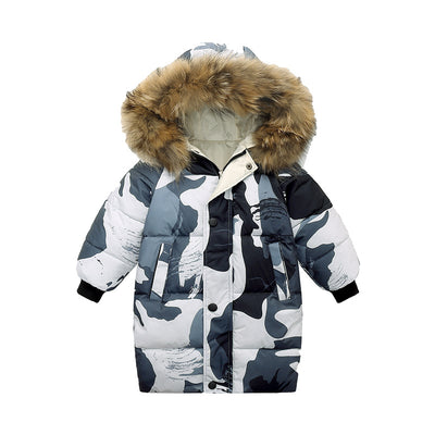 Abrigo Infantil Grueso con Cuello de Pelaje - Talla Mediana y Grande - Image 5