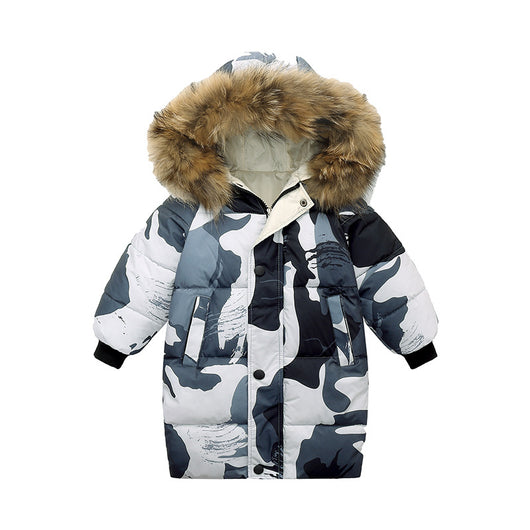 Abrigo Infantil Grueso con Cuello de Pelaje - Talla Mediana y Grande - Image 5