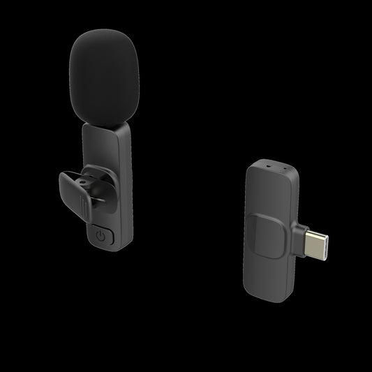 Micrófono Inalámbrico Clip Bluetooth Dual con Cancelación de Ruido