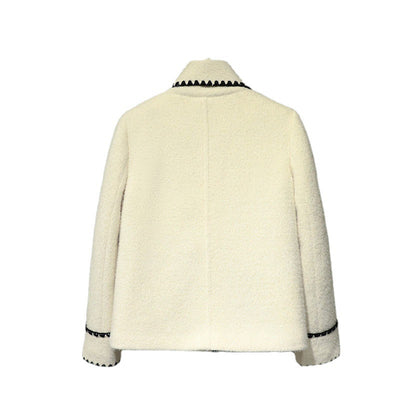 Chaqueta de Terciopelo Visón Estilo Western con Solapa y Moño - Image 7