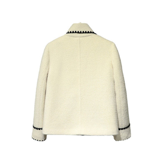 Chaqueta de Terciopelo Visón Estilo Western con Solapa y Moño - Image 7