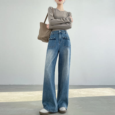 Pantalón Recto Retro Premium de Talle Alto con Corte Suelto - Image 3