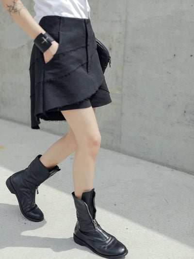 Shorts Cintura Alta Estilo Oscuro Diseñador para Mujer - Personalidad Moderna - Image 6