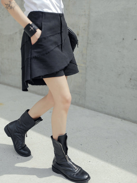 Shorts Cintura Alta Estilo Oscuro Diseñador para Mujer - Personalidad Moderna - Image 6