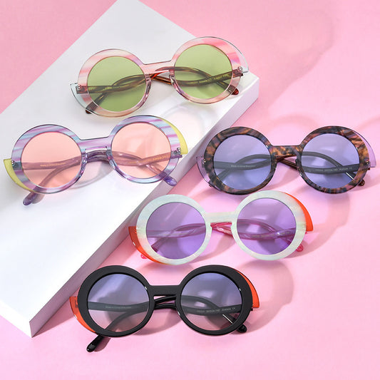 Gafas de Sol Redondas Multicolor - Unisex con Estilo Retro