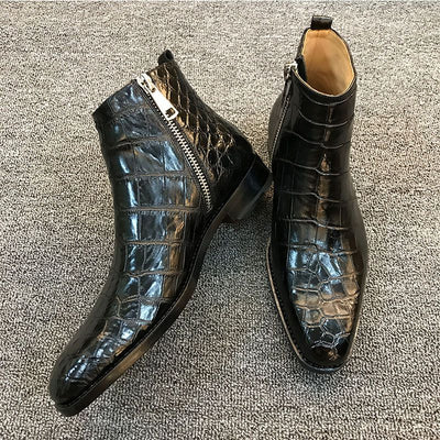 Botas de Cuero PU para Hombre con Cierre Lateral - Estilo Business Casual - Image 5